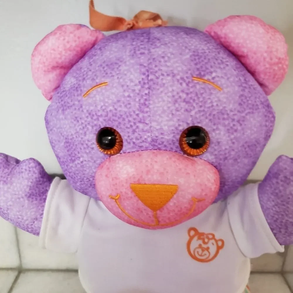 Doodle Bear Vintage 1996 Tyco Yellow Denim Plush Stuffed Animal